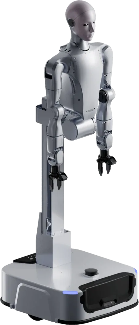 Unitree H2-D Flagship con brazos, columna elevada y base móvil