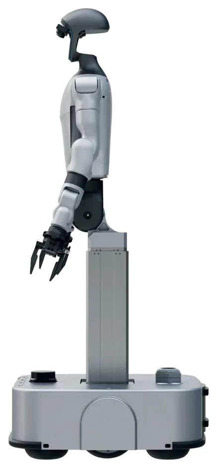 Unitree G1-D con brazos, columna de elevación y base móvil