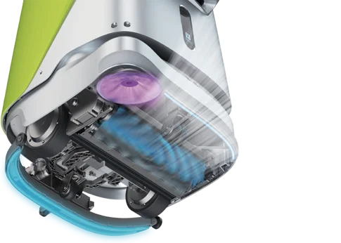 Sistema inferior de cepillos y limpieza de CC1 Pro