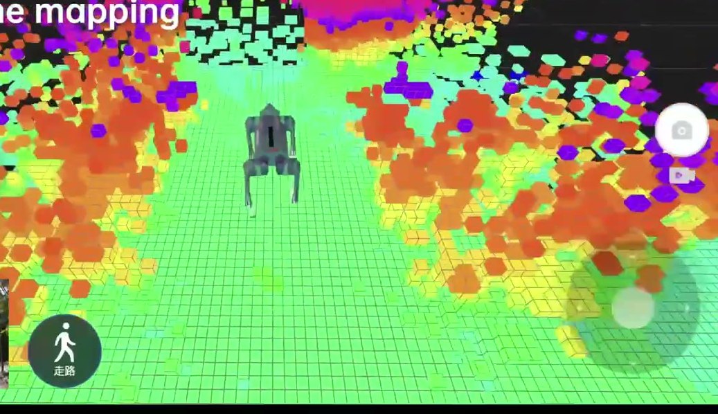 Mapa LiDAR en tiempo real generado por el GO2.